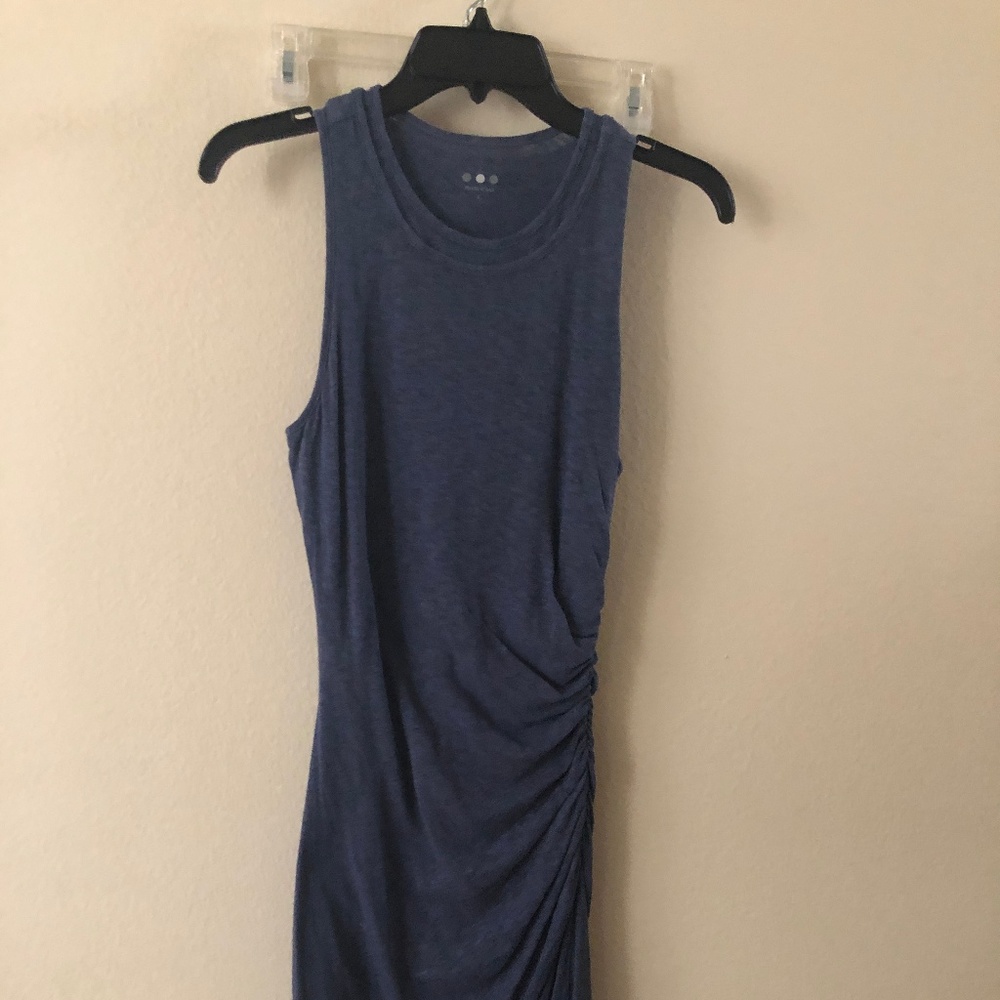 Eco-Knit Ruched Overlay Dress